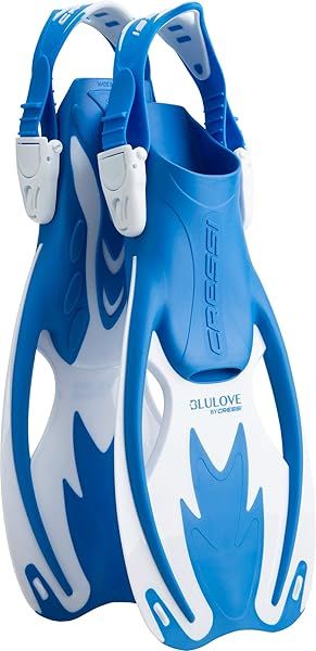 Buy Cressi Rocks Blue/White Snorkeling Fins (S/M) - Lightweight & Durable for Ultimate Underwater Adventure