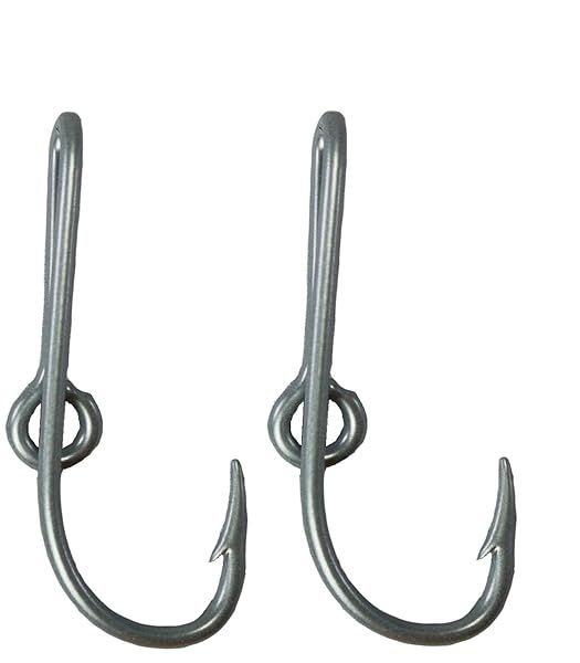 Custom Colored Eagle Claw Silver Hat Fish Hooks Set of Two Hat Hook Pins for Caps