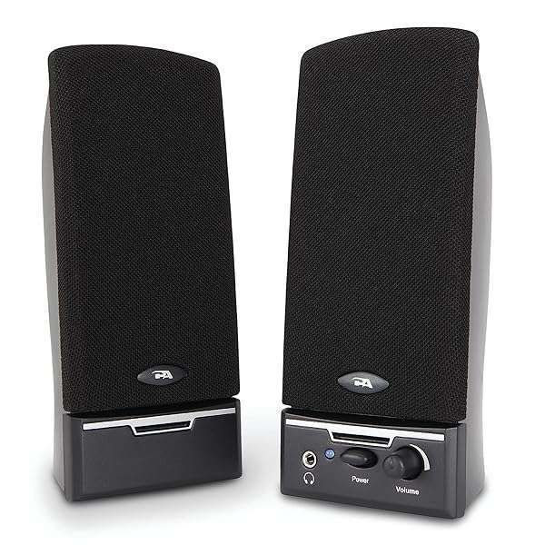 Cyber Acoustics CA-2014 Computer Speakers, Full Stereo Sound, Convenient Controls, Easy Setup