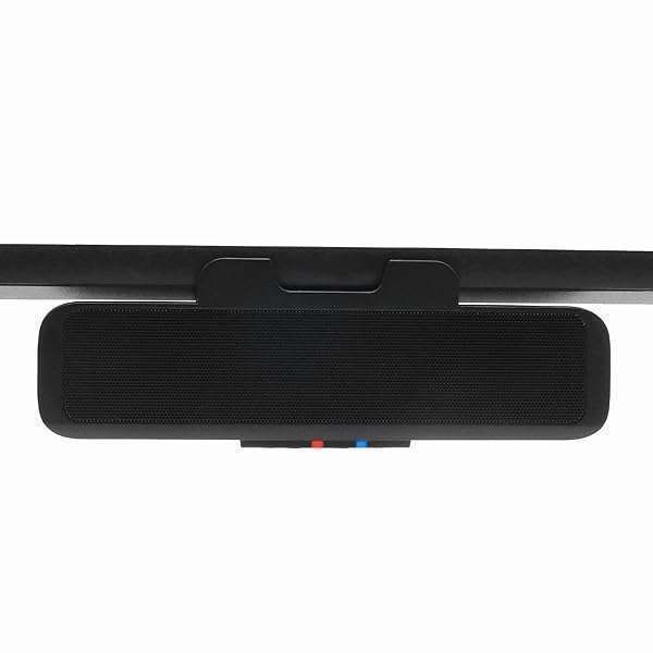 Cyber Acoustics USB & Bluetooth Speaker Bar (CA-2890BT)  USB Powered Speaker with Speakerphone for PC and Bluetooth to Simultaneously Connect to Smartphones, Clamps to Monitor, Convenient Controls
