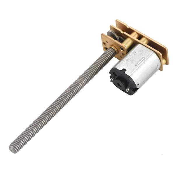 DC 12V Gear Motor 1024GA20 - High Torque N20 Motor with M4 x 55mm Shaft, 200RPM Speed