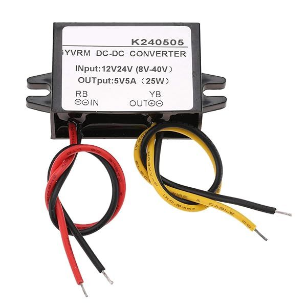 High-Efficiency 12V/24V to 5V 5A DC-DC Buck Converter - Step-Down Power Supply Module K240505