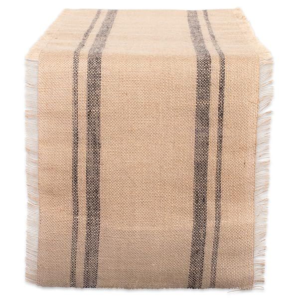 Shop DII Jute Burlap Table Runner 14x108 - Stylish Gray Double Border for Kitchen Tabletop Decor