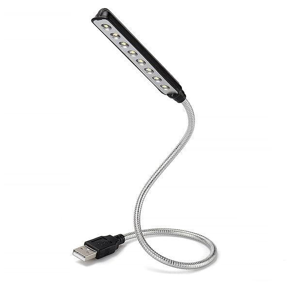 Brighten Your Space: Daffodil USB LED Light - 8 Super Bright Reading Lamp for PC & Mac, No Batteries Needed!