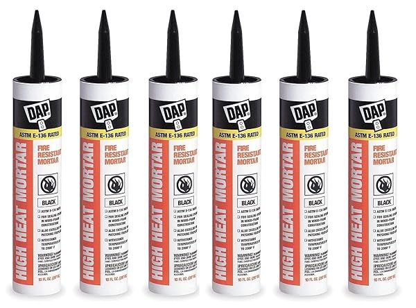 Buy DAP 18854 Stove & Fireplace Mortar (Pack of 6) - High-Quality Heat-Resistant Sealant