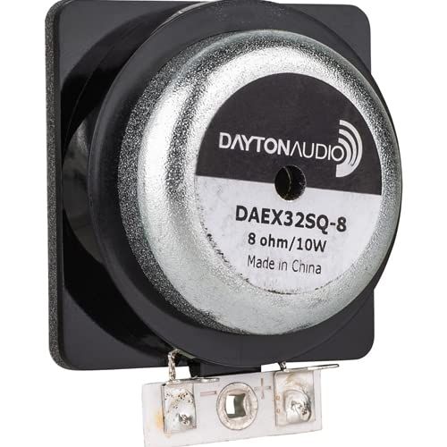 Dayton Audio DAEX32SQ-8 Exciter: 32mm Square Frame, 10W, 8 Ohm for Superior Sound Quality
