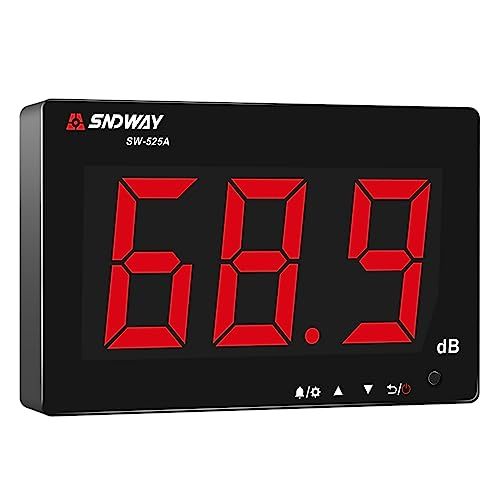 Wall Mounted Decibel Meter 30dB-130dB: Large Screen SPL Noise Tester for Classrooms & Restaurants