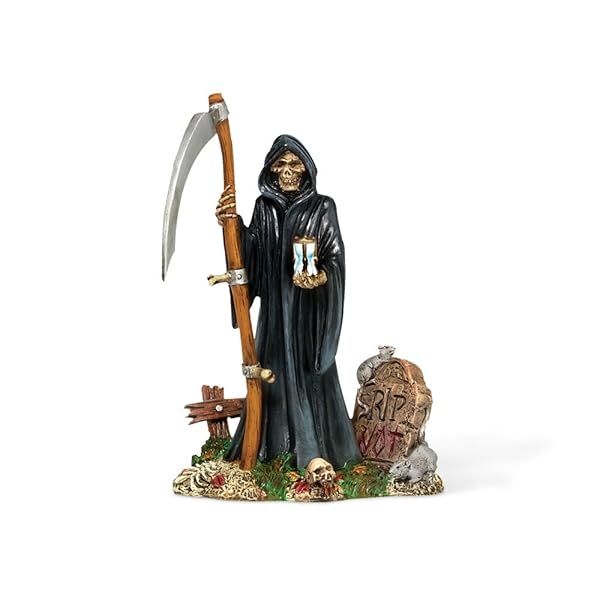Shop Department 56 Enesco The Grim Reaper Figurine - Silver, Black, Brown & Green Collectibles