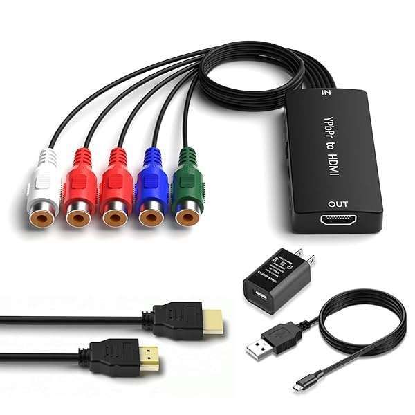 HDMI Converter Adapter for YPbPr/RGB+R/L - 720P/1080P Support for DVD, PS2, PS3, Xbox 360 & More