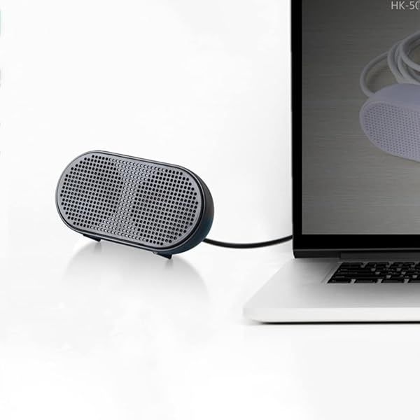 Diyeeni USB Wired Speaker,Heavy Bass Music Speaker,Mini Portable Speaker with Builtin Speakers,for Desktop Computer,Notebook,Integrated Power Supply&Audio Cable