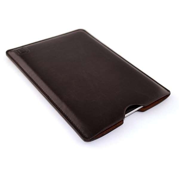Dockem Executive Sleeve for iPad Mini 1-6: Premium Leather Case, Slim & Protective, Dark Brown