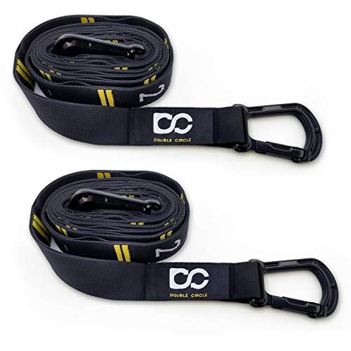 Double Circle Quick Adjust Gymnastic Rings with Carabiner & Video Guide for Full Body Calisthenics Workout