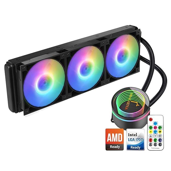 Dracaena AIO CPU Cooler: 360mm ARGB, Quiet Fans, AMD/Intel Compatible, Leakproof Tech