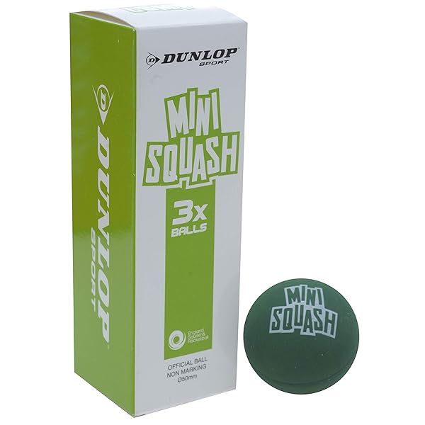 Buy Dunlop Sports Mini Squash Ball Green 3-Ball Pack - Perfect for Kids & Beginners!