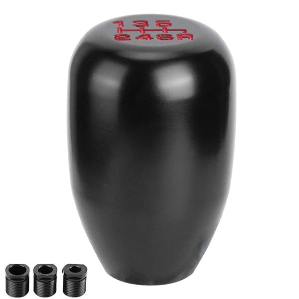 Upgrade Your Ride: Dweekiy 6-Speed Universal Gear Shift Knob - Stylish Black Manual Shifter