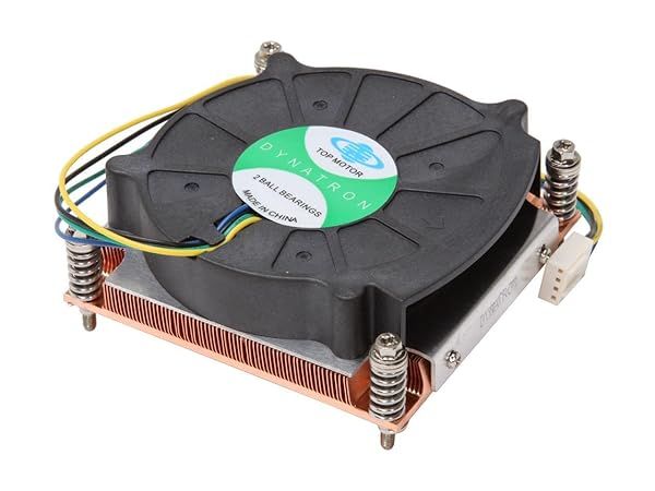 Dynatron K199 CPU Cooler for Intel Sandy Bridge Xeon & Core i3/i5/i7 - 1U Active Copper Heatsink for Socket 1155/1156