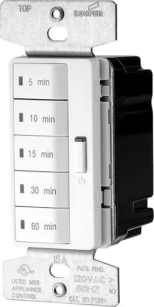 Buy EATON PT18M-W-K Accell Core Programmable Timer - 120V, Adjustable 5-60 Min Off, White