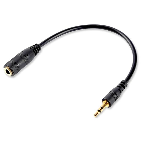 ELECTOP 2.5mm Male to 3.5mm Female Stereo Audio Adapter Cable for Headphones - High-Quality Sound