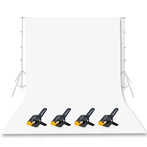 EMART 10x12ft White Photo Backdrop - Perfect for Photography, Parties & Video Shoots | Durable Polyester Fabric