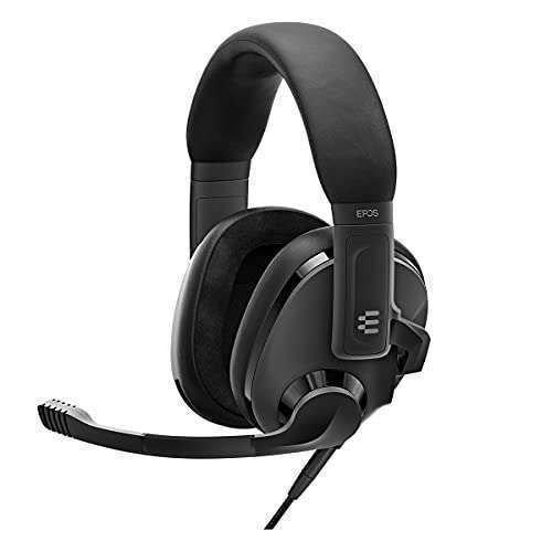 EPOS H3 Gaming Headset: Noise-Cancelling, Ergonomic, Plug & Play for PC, PS4, PS5, Xbox - Onyx Black