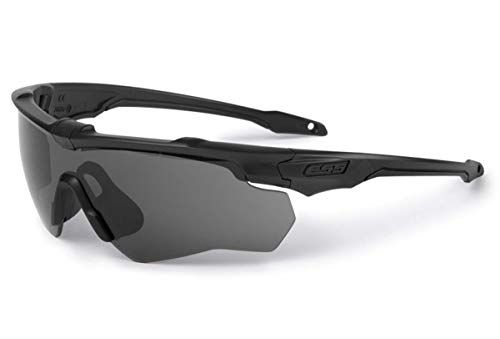 ESS CrossBlade ONE Eyeshield in Smoke Gray & Black - Ultimate Eye Protection for Outdoor Sports