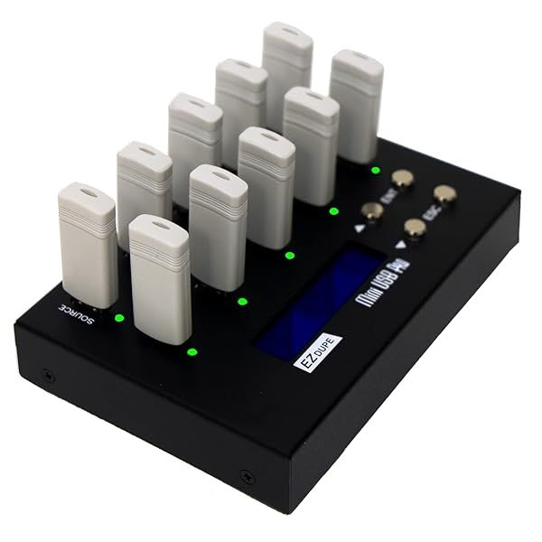 EZ DUPE 1 to 9 USB Duplicator: Fast Standalone Cloner & Eraser for USB Drives - Compact & Efficient