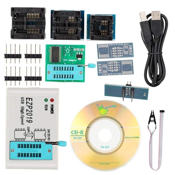 EZP2019 High-Speed USB SPI Programmer: Supports Block 24 EEPROM, 25 Flash & 93 EEPROM - Fast Programming Solution