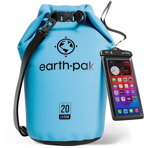 Earth Pak Waterproof Dry Bag: Ultimate Roll Top Backpack for Kayaking & Gear Protection with Waterproof Phone Case