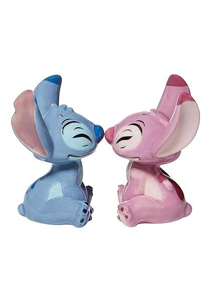 Enesco Disney Stitch & Angel Salt and Pepper Shaker Set - 3.5 Inch Multicolor Collectible