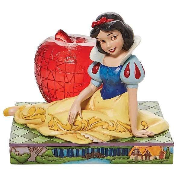 Enesco Jim Shore Snow White Apple Figurine - 4.85 Inch Disney Traditions Collectible