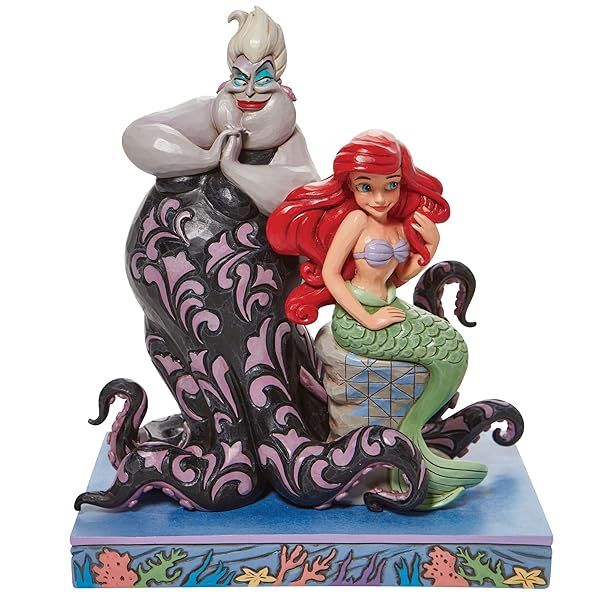 Enesco Jim Shore Disney Traditions Ariel & Ursula Figurine - 9.5 Inch Multicolor Collectible