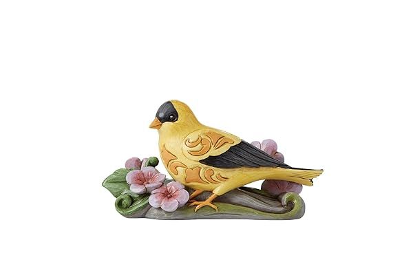 Enesco Jim Shore Goldfinch Bird Figurine - 3.5 Inch Multicolor Collectible