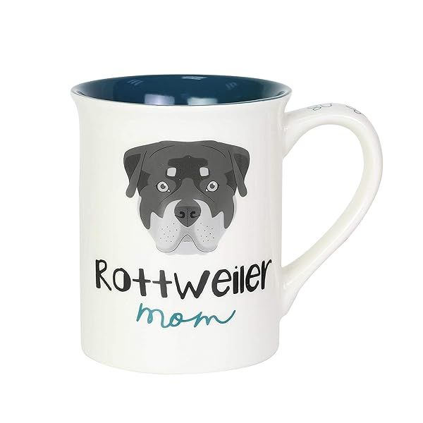 Enesco Our Name is Mud Rottweiler Dog Mom Coffee Mug - 16oz Multicolor Gift for Dog Lovers
