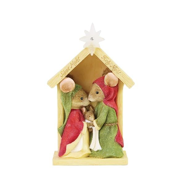 Enesco Tails with Heart Christmas Nativity Creche Figurine with Mice - 3.27 Inch Multicolor Decor