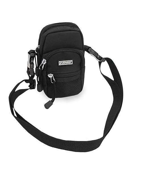 Everest Multi Pocket Camera Bag - Stylish Black, One Size Fits All for Ultimate Gear Protection