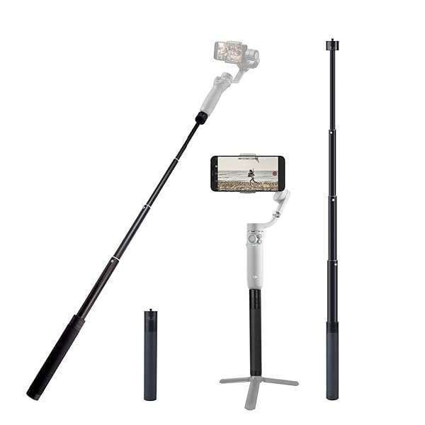 29in Extension Rod for Gimbal: Compatible Selfie Stick for DJI OM 5/4, Osmo Mobile, Feiyu, Zhiyun & GoPro - Perfect for Action Shots!