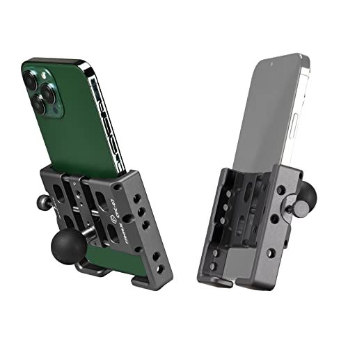 FANAUE Aluminum Alloy Phone Mount with 1 Inch Ball for Smartphones 2.3 to 3.4 Inches Compatible with RAM Mounts and Bike Motorcycle Holders