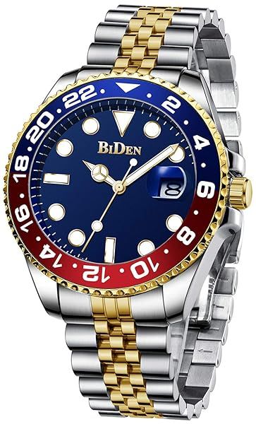 FANMIS Men's Luxury Blue Analog Quartz Watch - Waterproof Stainless Steel, Luminous Calendar Feature