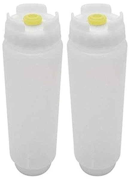 FIFO 16 oz Squeeze Plastic Bottles for Kitchen - 2-Pack | Perfect for Sauces & Condiments