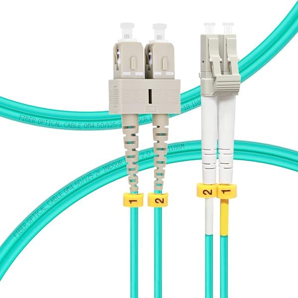 FLYPRO 1M SC to LC OM4 Fiber Patch Cable - 40GB/100GB Multimode Options (1m-50m) | LSZH 50/125um