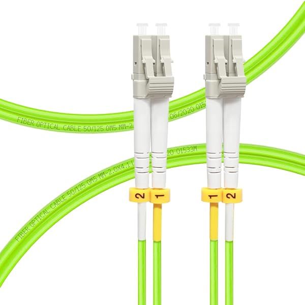 FLYPRO Fiber 1M OM5 LC to LC Patch Cable 40GB 100GB Duplex 50/125um Multimode LSZH High Performance Fiber Optic Cable