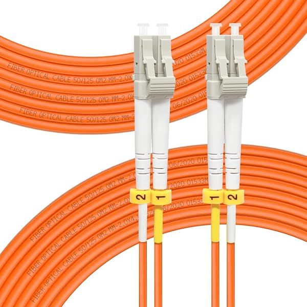 FLYPRO Fiber 30M OM2 LC to LC Patch Cable 1GB Duplex 50/125um Multimode Fiber Optic Cord LSZH 30Meter for High Speed Connectivity