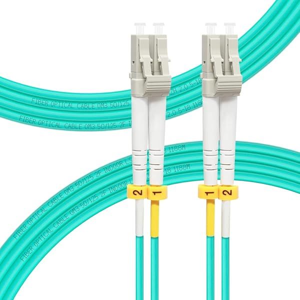 FLYPRO Fiber LC to LC Patch Cable OM3 4M 10GB 40GB Multimode Duplex 50/125um Fiber Optic Cord LSZH for High Speed Connections