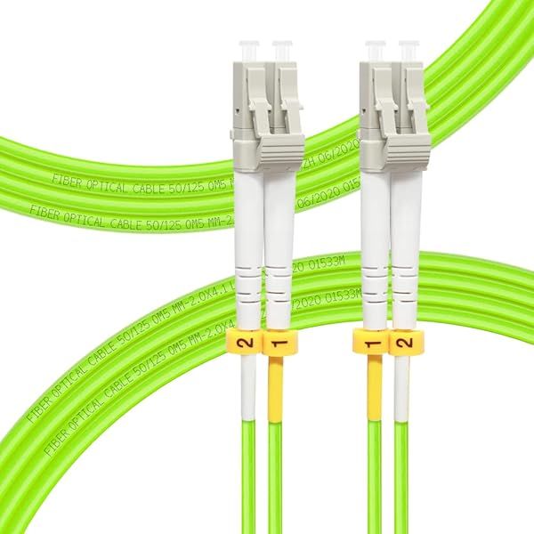 FLYPRO Fiber LC to LC Patch Cable OM5 5M 40GB 100GB Multimode Duplex Jumper 50/125um LSZH Fiber Optic Cord