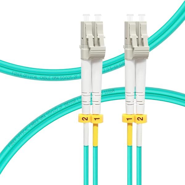 FLYPRO Fiber OM4 Patch Cable 0.5M LC to LC Multimode Duplex 50/125um LSZH 40GB 100GB Multiple Length Options Available