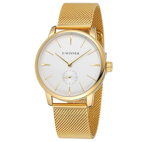 Forsining Men's Luxury Mechanical Hand Wind Watch Stainless Steel Bracelet Elegant Timepiece