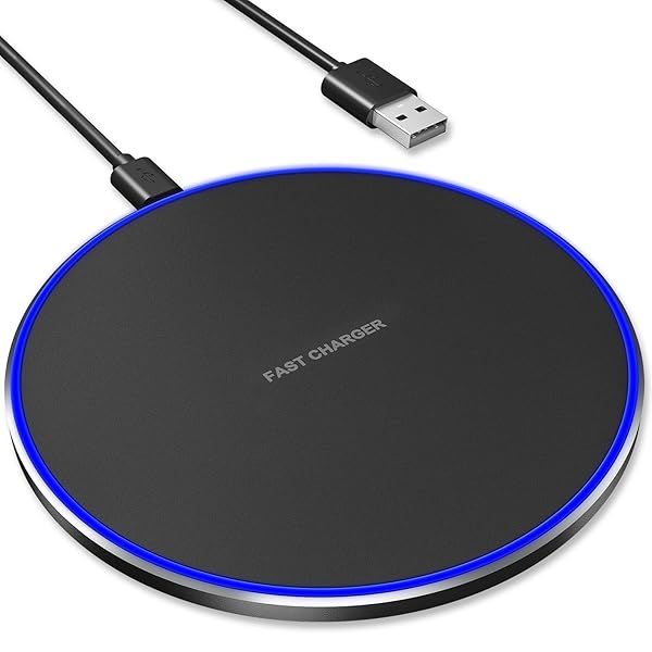 10W Fast Wireless Charger Pad for iPhone 14/13/12/11, Samsung Galaxy, AirPods & Huawei - Quick Charging Solution