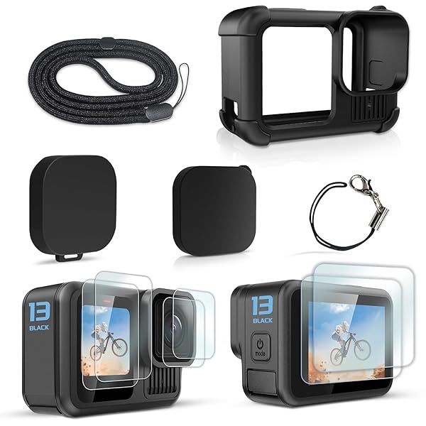 FiTSTILL Protective Frame Mount Housing Case for Go Pro Hero 13 Black with Quick Pull Socket Screw and Accessories
