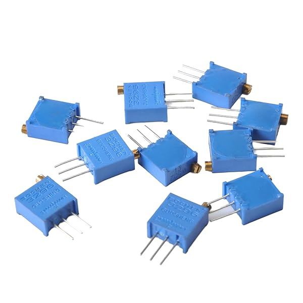 Fielect 10Pcs 5K Ohm Multiturn Trimmer Potentiometer High Precision Variable Resistor 3296W 3296W-1-502