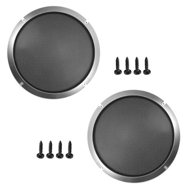 Fielect 10 Inch Speaker Grill Mesh Decorative Circle Woofer Guard Protector Cover Metal Trim Silver with Screws Audio Accessories
